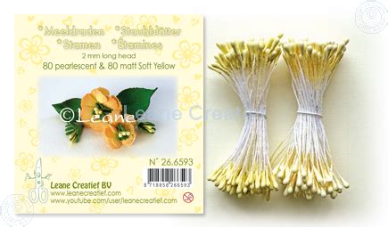 Leane Creatief Uitgeverij BV Stamen 2mm 80 Matt 80 Pearl Soft Yellow