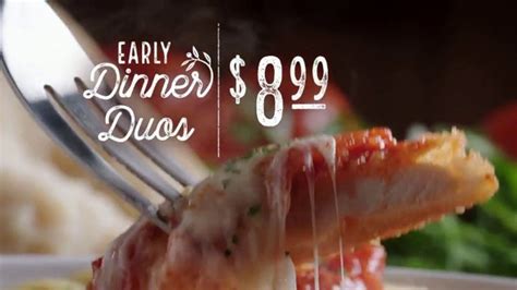 An olive garden review, plus olive garden specials and coupons. Olive Garden Early Dinner Duos TV Commercial, 'Delicious Combinations' - iSpot.tv