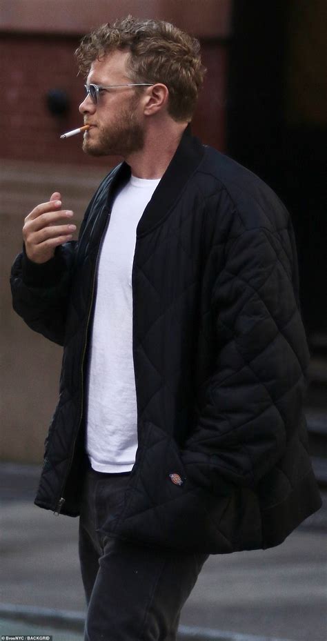 Emily Ratajkowskis Ex Husband Sebastian Bear Mcclard Looks Downcast As He Smokes A Cigarette