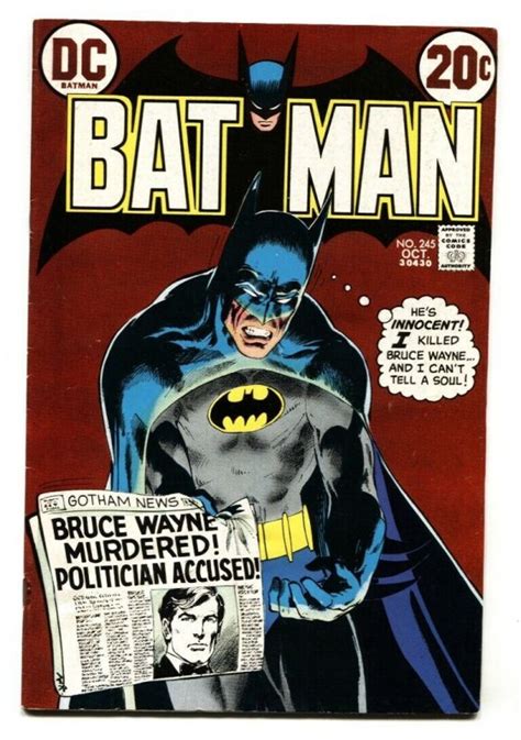 Batman 245 1972 Neal Adams Dc Comic Book Comic Books Bronze Age