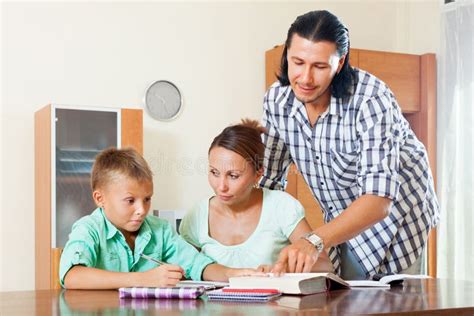 Doing Homework In Home Interior Stock Photo Image Of 1011 Student