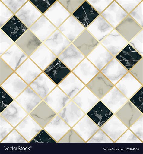 Marble Luxury Geometric Seamless Pattern Vector Image