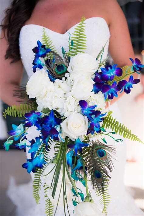 blue dendrobium orchids wedding bouquets