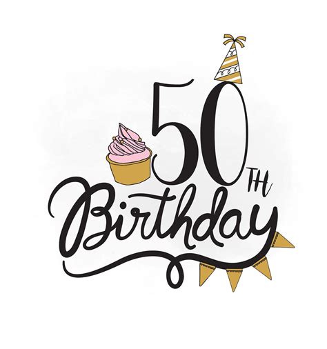 50 Geburtstag Svg Clipart Geburtstag Zitat Kuchen Svg Etsy