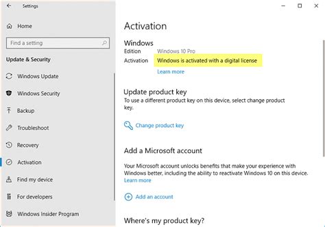 Link Microsoft Account To Windows 10 Digital License Page 15