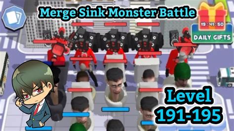 Level 191 Merge Sink Monster Battle Skibiditoilet Skibidi Cameraman