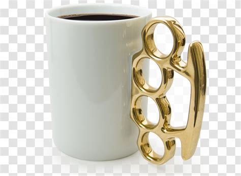 Mug Brass Knuckles Coffee Cup Handle Knuckle Transparent Png