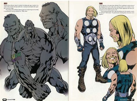 The Ultimates 2001 Character Designs By Bryan Hitch Marvel