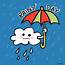 Rainy Day Could With Umbrella Cartoon Vector Illustration  Stock