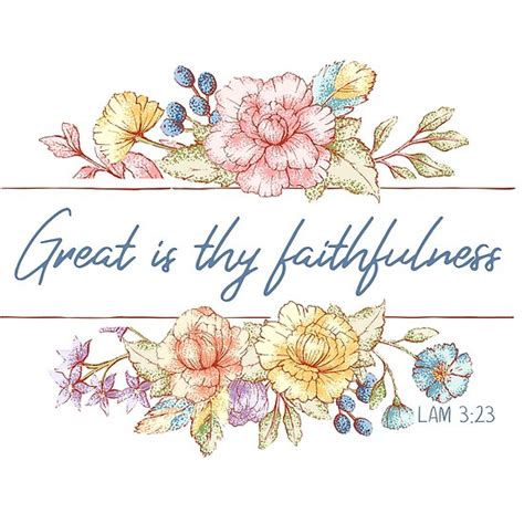 Great Is Thy Faithfulness Bible Verse Art Posters By Praisequotes