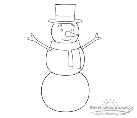 25 easy snowman drawing ideas how to draw a snowman