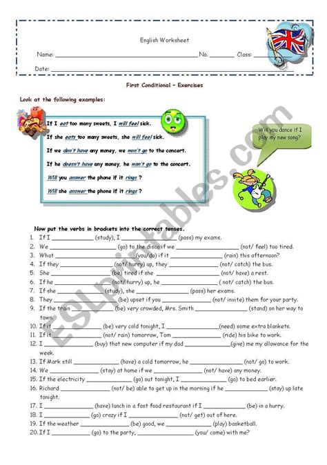 English as a second language (esl) grade/level: First Conditional - exercises - ESL worksheet by celiamaria