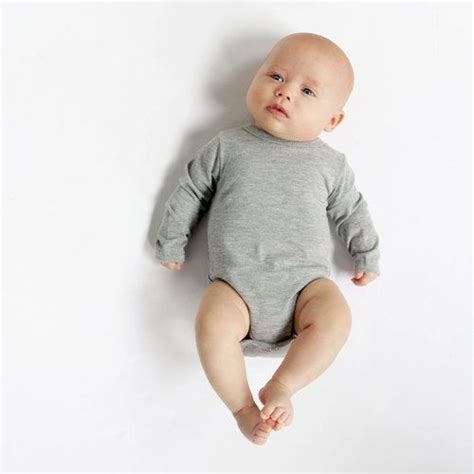 Wholesale Organic Jersey Infant Long Sleeve Onesie Long Sleeve Onesie