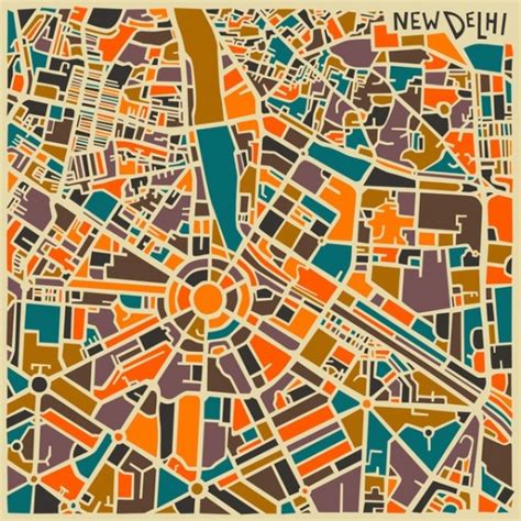 Jazzberry Blue Abstract Maps Illustrazioni Astratte Di Mappe Urbane