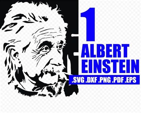Albert Einstein Silhouette Svg Dxf Png Eps Pdf Artist Silhouettes