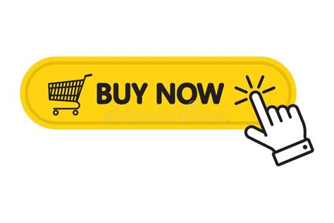 Click Here Buy Now Button With A Shopping Cart Stock Vector