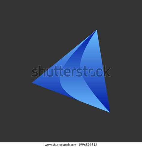 Blue Triangle Icon Logo Design Vector Stock Vector Royalty Free