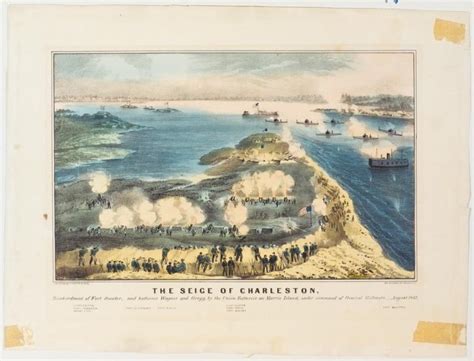 The Siege Of Charleston Bombardment Of Fort Sumter And Batteries