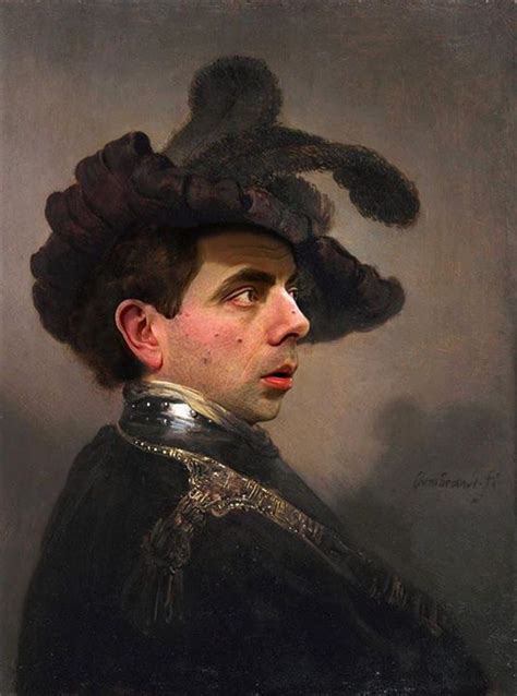 Illustrator Rodney Pike Photoshopped Mr Bean Into Famous Paintings