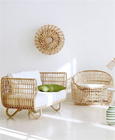 I really love the designs of the accent chairs in this living room! Rattan armchair NEST LOUNGE Nest Collection by Cane-line ...