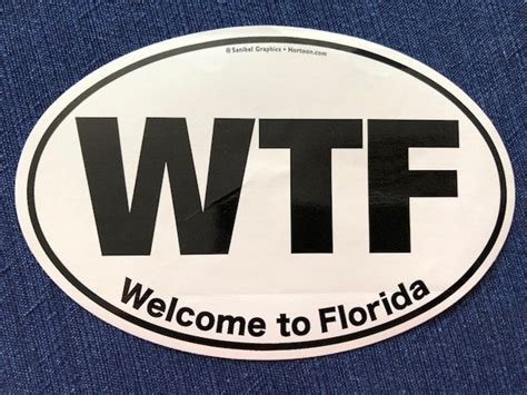 Wtf Welcome To Florida Decal Sticker Laptop Decal Car Etsy Laptop Decal Laptop Stickers