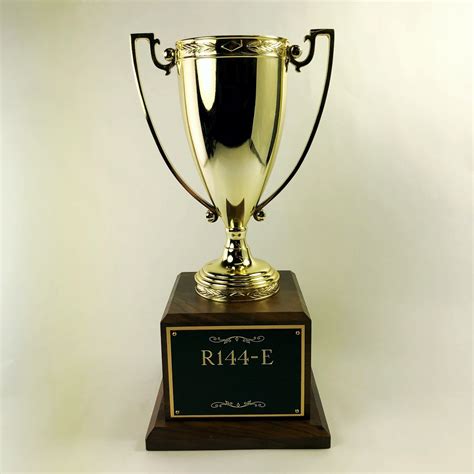 15 Inch Walnut Base Trophy With Metal Cup By Athletic Awards