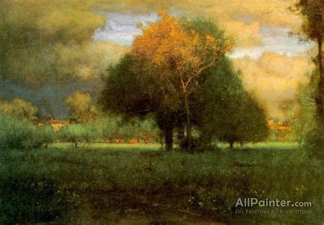 George Inness Evening Glow Oil Painting Reproductions For Sale
