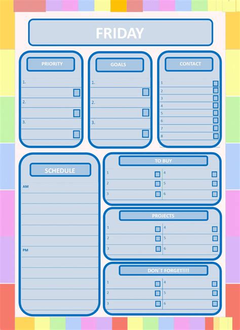 5 Printable Day Planner Templates Doc Pdf Excel
