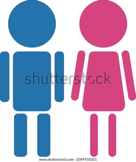 Male Female Pictograms Flat Vector Design Stock Vector Royalty Free