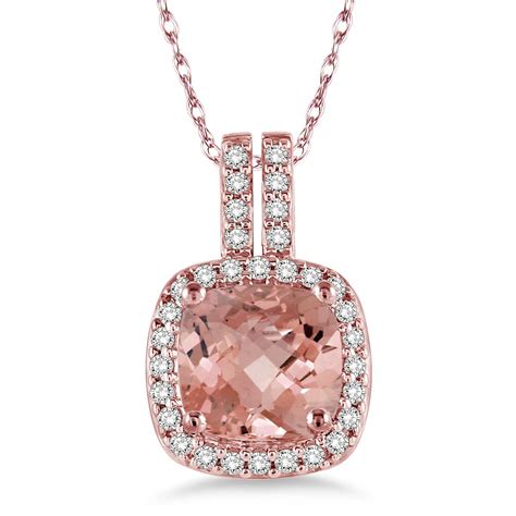 Contemporary Diamond And Morganite Necklace 365 Wholesale