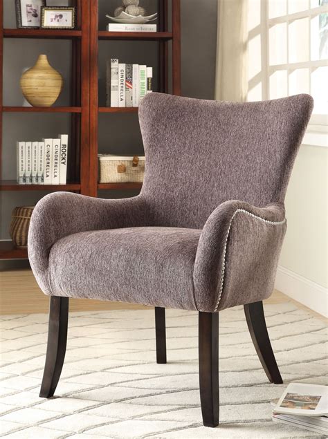 902504 Upholstered Grey Accent Chair From Coaster 902504 Coleman