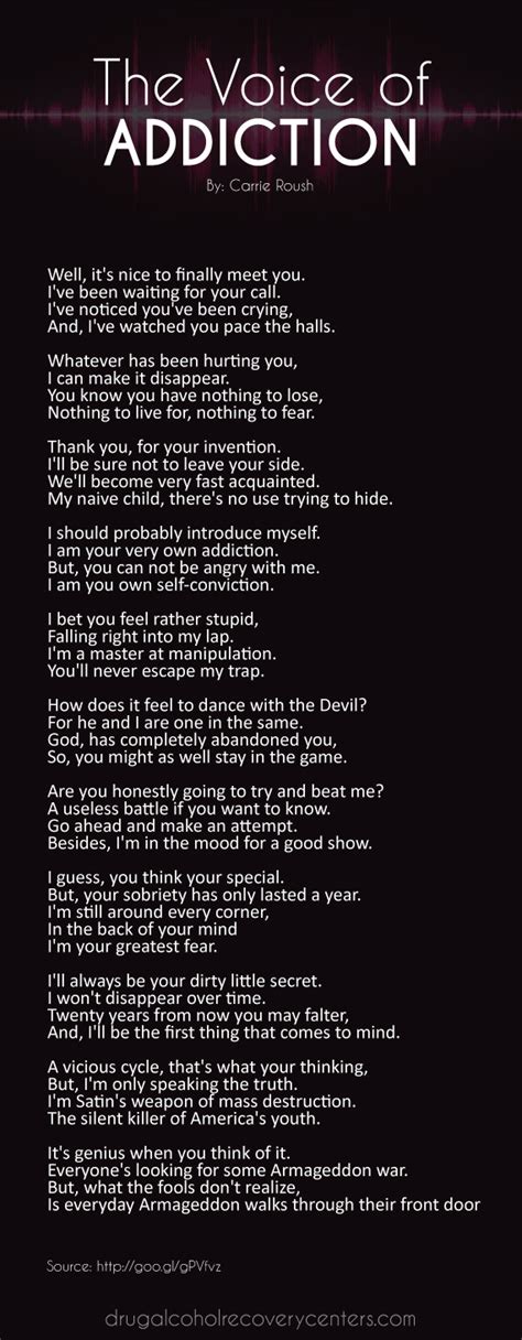 Drug Alcohol Recovery Centers ? Addiction Poem: ?The Voice of