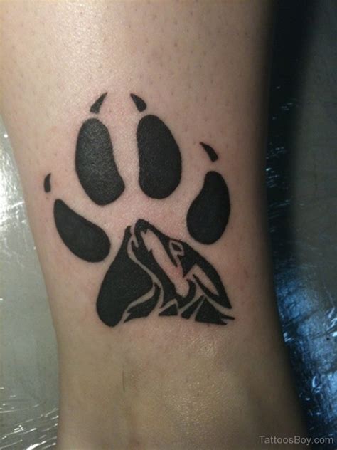 Dog Paw Tattoo Design On Ankle Tattoo Designs Tattoo Pictures