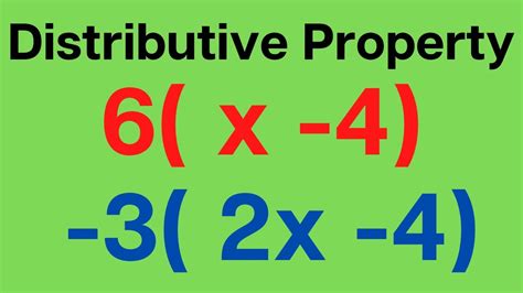The Distributive Property With Integers Youtube