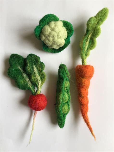 Cauliflower Needle Felted Vegetable Brooch Pin Badge Etsy Denmark