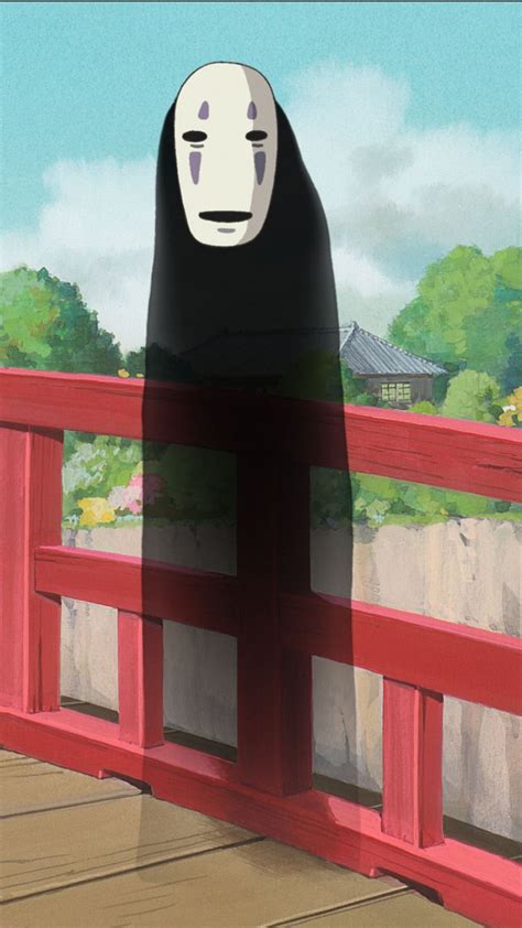 He wears a mask, which given his name, could be his attempt. No Face Spirited Away Wallpaper (70+ images)