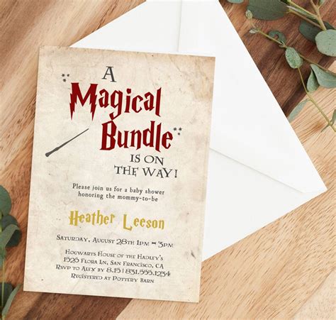 Wizard Baby Shower Invitation Template A Magic Bundle Is On Etsy