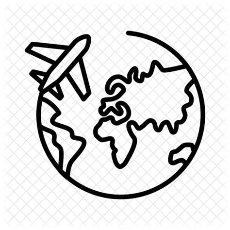 Around Icon | Airplane icon, Plane icon, World icon
