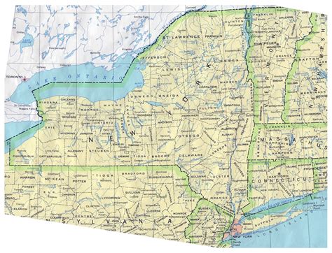 New York State Map With Cities And Towns Map