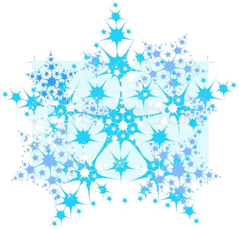 Christmas Snow Flake Background In The Blue Color Stock Vector