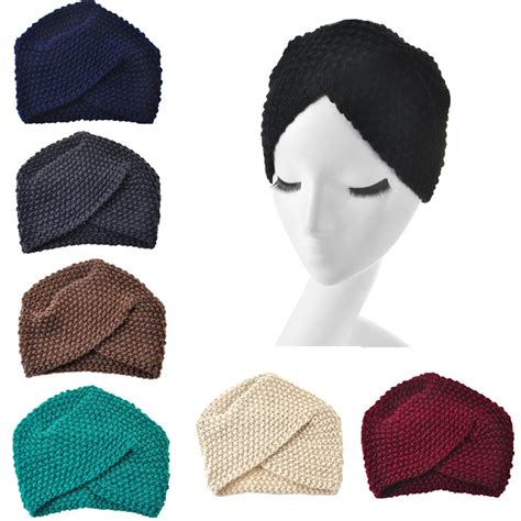 2018 New Fashion Ladies Winter Warm Turban Soft Knit Beanie Crochet