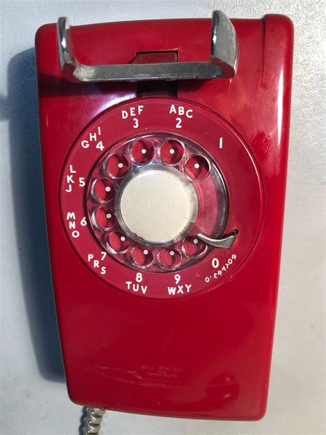 Red Apple Red Wall Rotary Telephone Original Working Condition Etsy