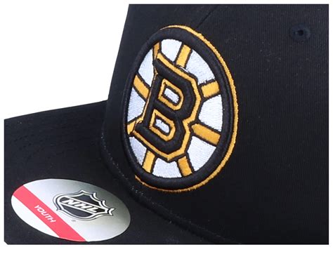 Kids Boston Bruins Solid Black Snapback Outerstuff Caps