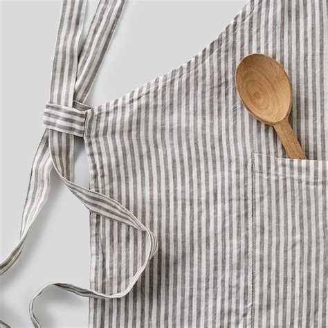 In Bed On Instagram Lunch Prep In Our Grey And White Stripe Apron