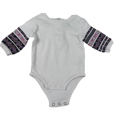 Hooray By Cynthia Rowley Baby Embroidered Bodysuit Size 0 3 Months