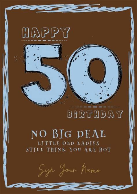 Copy Of Funny Mans 50th Birthday Card Postermywall