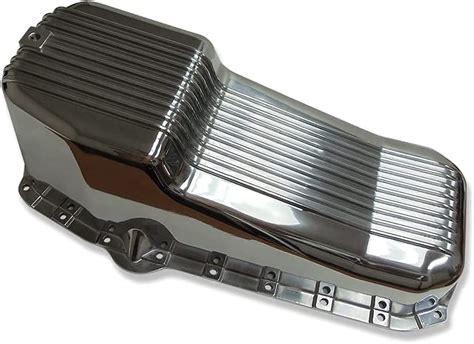 Demotor Performance Finned Polished Aluminum Oil Pan For Small Block Sbc Chevy