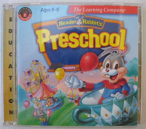 Reader Rabbits Preschool Ages 3 5 Educational Cd Rom Disk Teaches