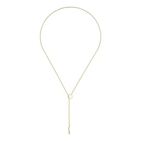 Gucci 18k Yellow Gold Link To Love Lariat Necklace Ybb66211000100u Mayors