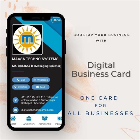 Digital Business Card & Mini Website For All Business And Services in